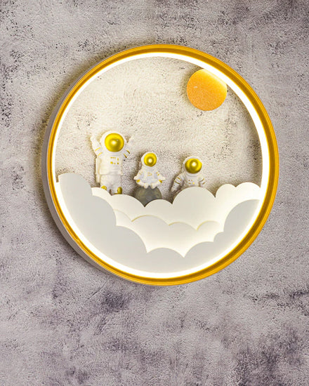 Round Astronaut LED Wall Light 