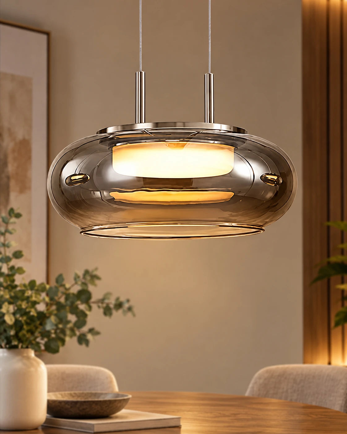 Elora Chrome Halo Pendant Light