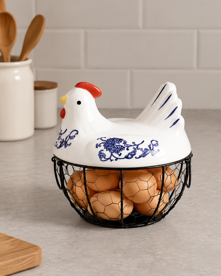 Rooster Egg Basket