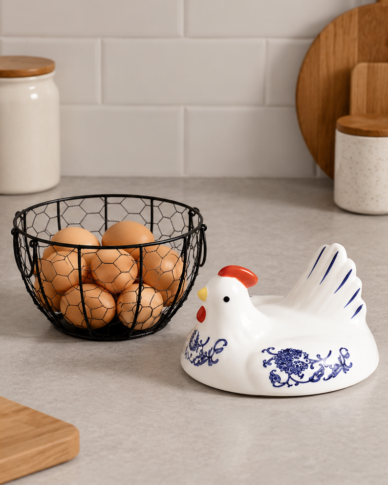 Rooster Egg Basket