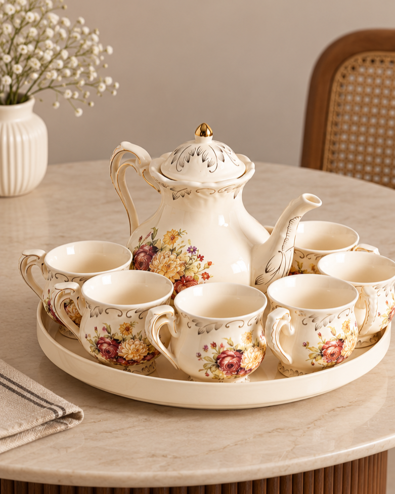 Rose Garden - 8 Piece Tea Set
