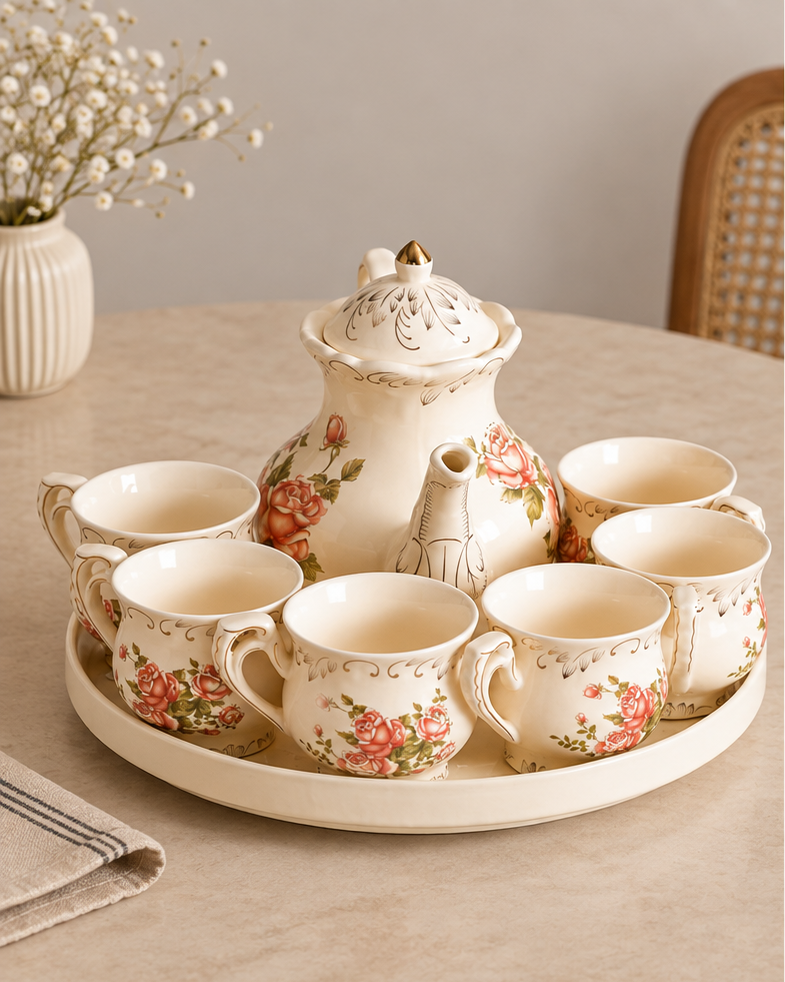 Royal Rose Heritage - 8 Piece Tea Set