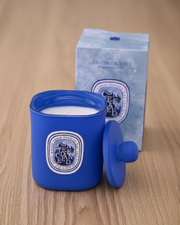 Velour Flame Aroma Candle - Blue
