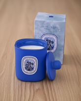 Velour Flame Aroma Candle - Blue 