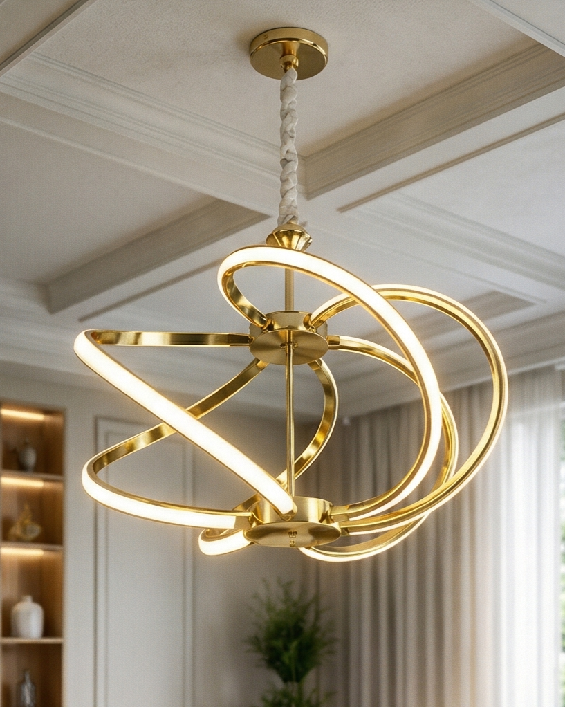Orbit Spiral Loop Chandelier 