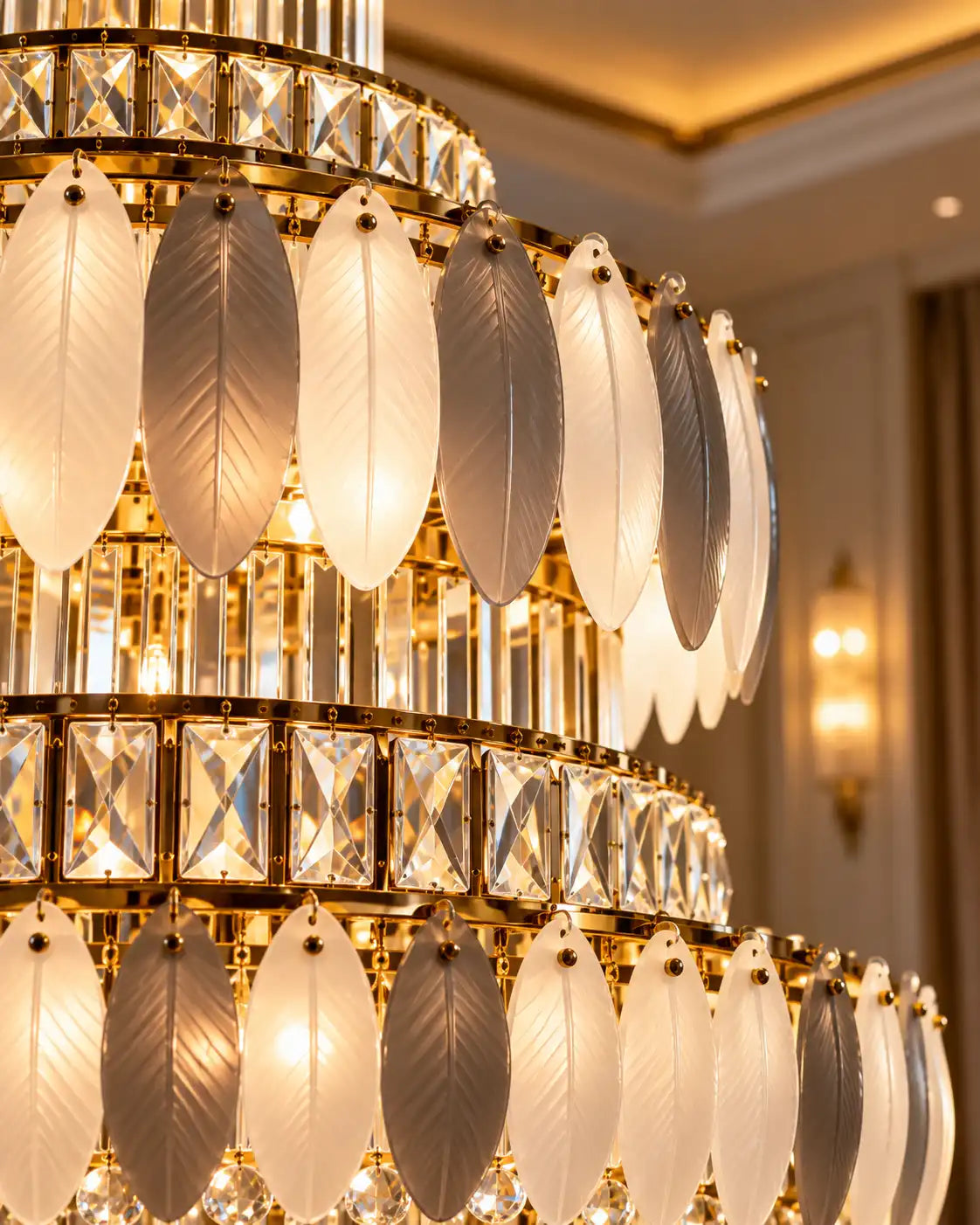 Elysian Cascade Tiered Crystal Chandelier