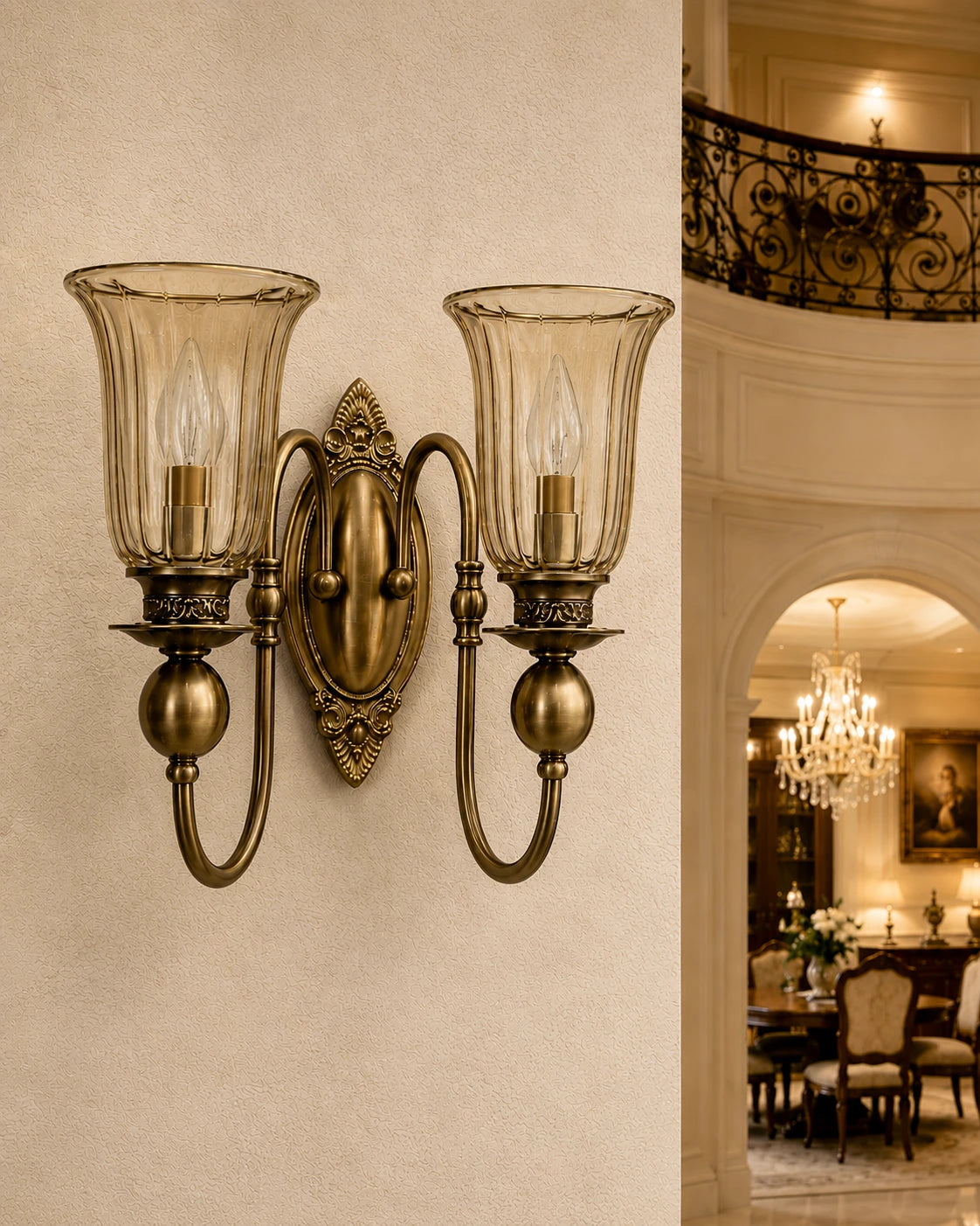 Trumpet Bloom Vintage Wall Light