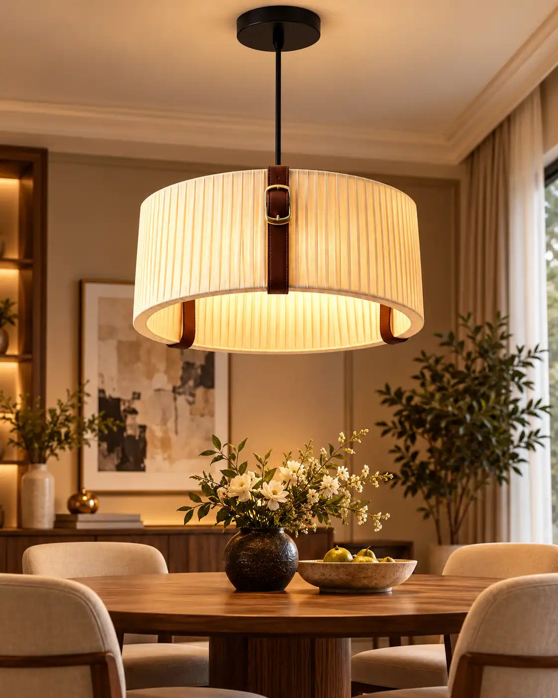 Aurelia Grand Contemporary Drum Pendant Light