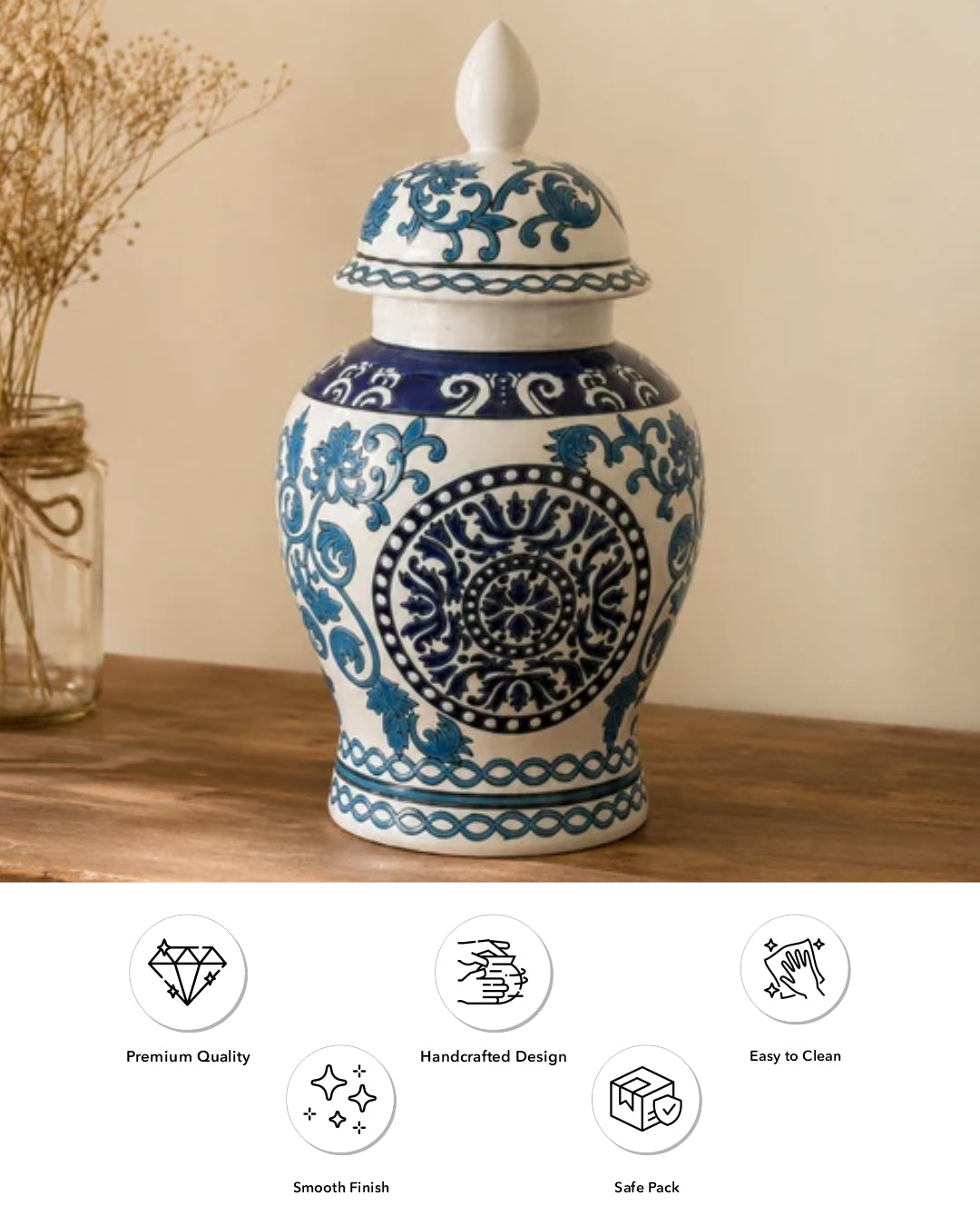 Azure Dynasty Temple Jar 