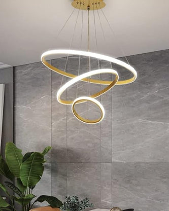 Orbit Ring LED Chandelier - Golden 
