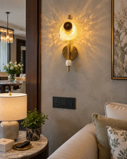 Orb Textured Glass Wall Sconce