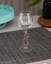 Blush Twist Stem Wine Glass 