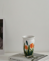 Tulip Bloom Ceramic Vase 