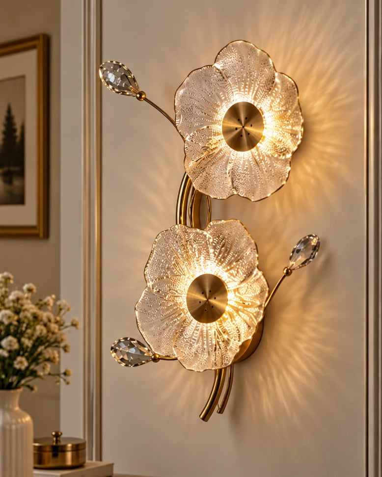 Twin Blossom Radiance Wall Sconce
