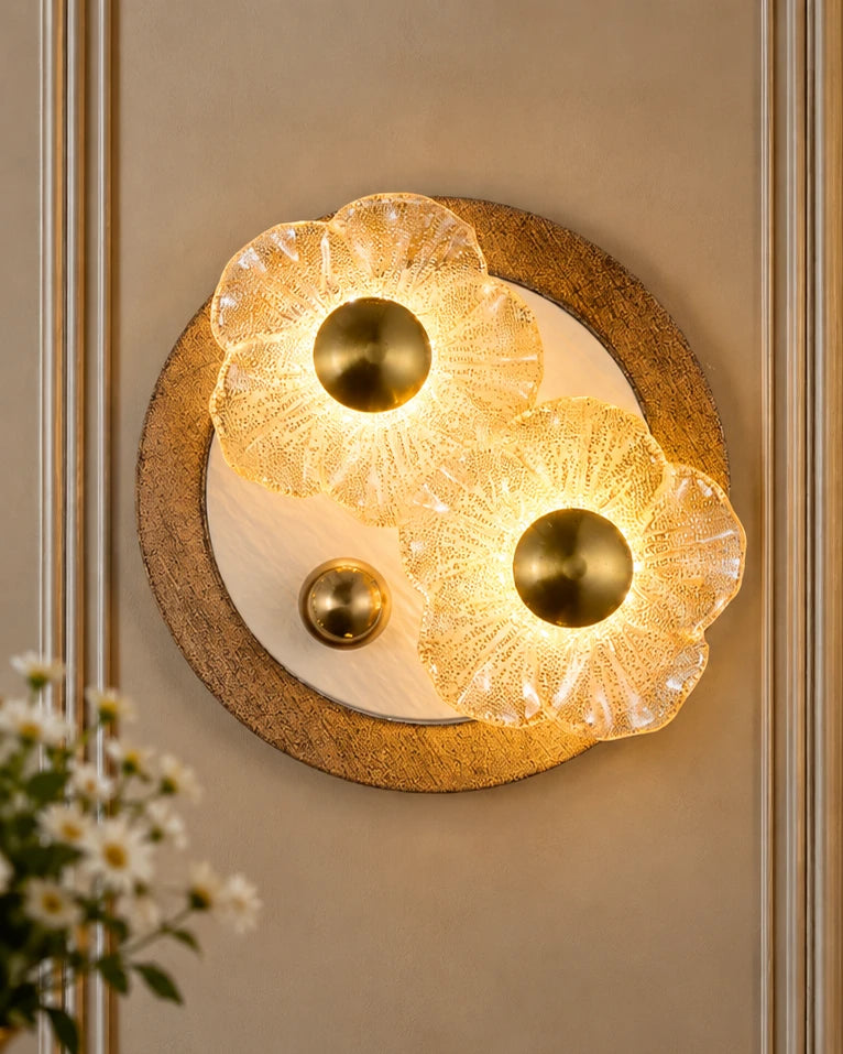 Double Blossom Halo Wall Sconce