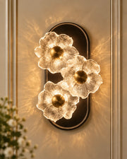 Triple Bloom Floral Wall Sconce