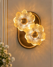 Double Bloom Floral Wall Sconce