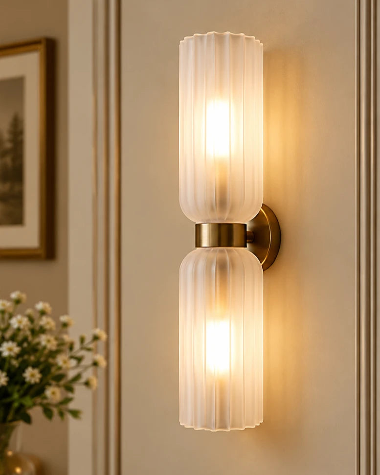 Twin Luxe Cylinder Wall Sconce - White