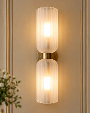 Twin Luxe Cylinder Wall Sconce - White