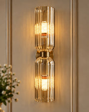 Twin Luxe Cylinder Wall Sconce - Amber