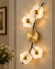 Four-Petal Floral Glow Wall Light -  Clear