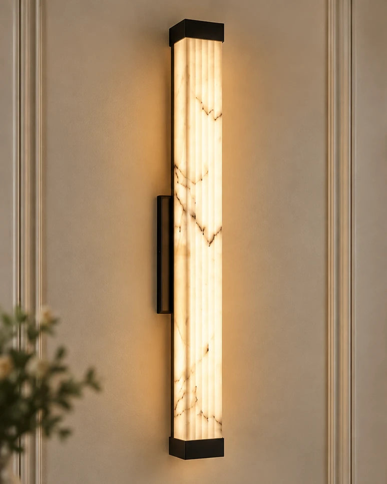 Slimline Vertical Glow Wall Light Black - 40 cm