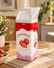 All Natural Strawberry Juice Ceramic Carton Vase