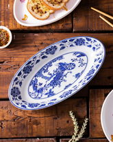 Blue & White Willow Bone China Platter 