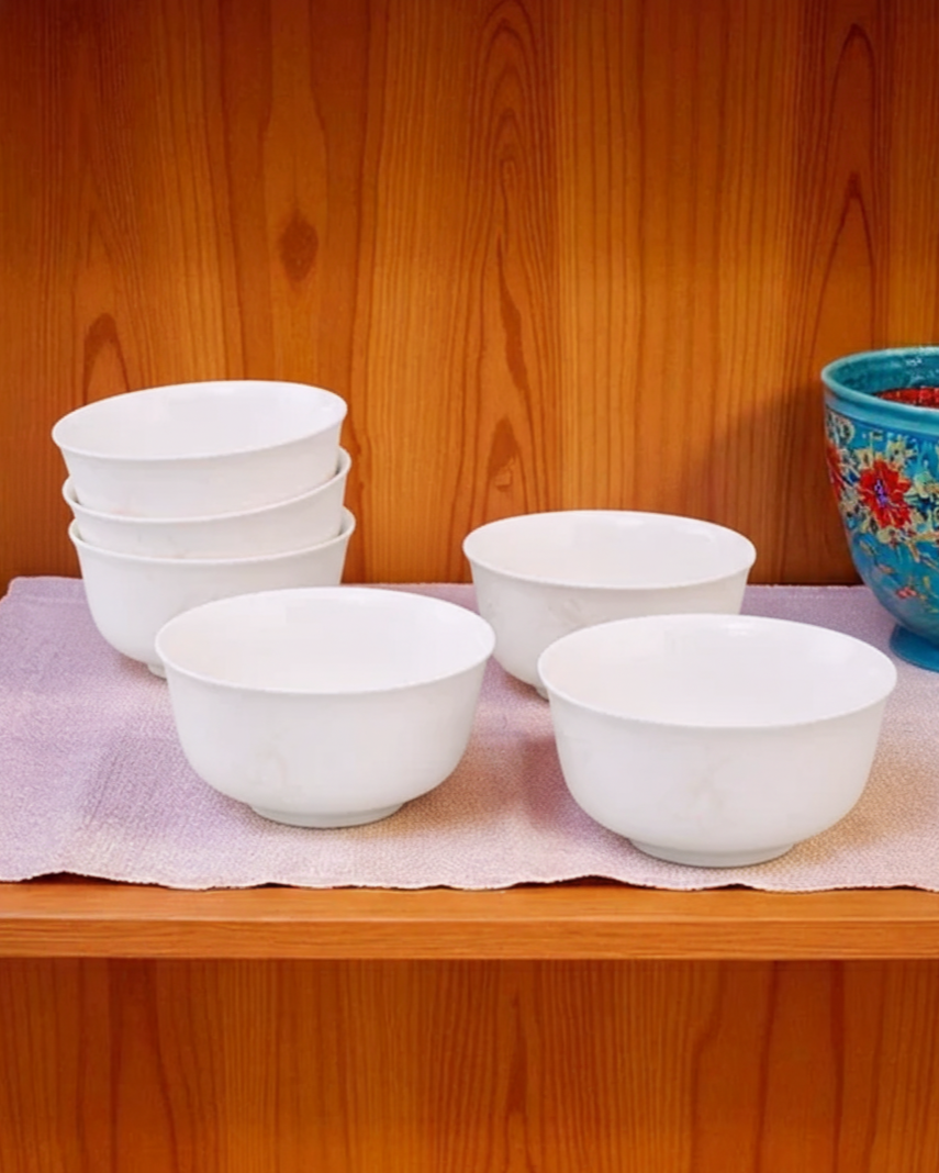 Ivory Bloom Ceramic Katori 