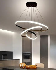 Orbit Ring LED Chandelier - Black - 3 Lights