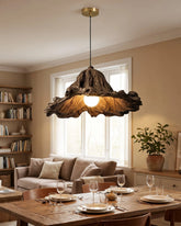 Rustic Tree Bark Pendant Light 