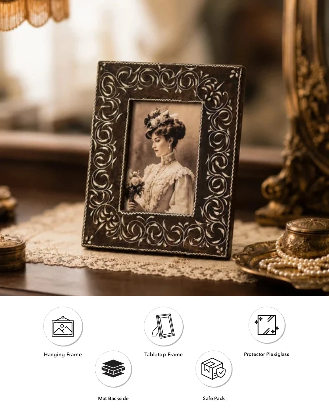 Royal Vine Carved Photo Frame 