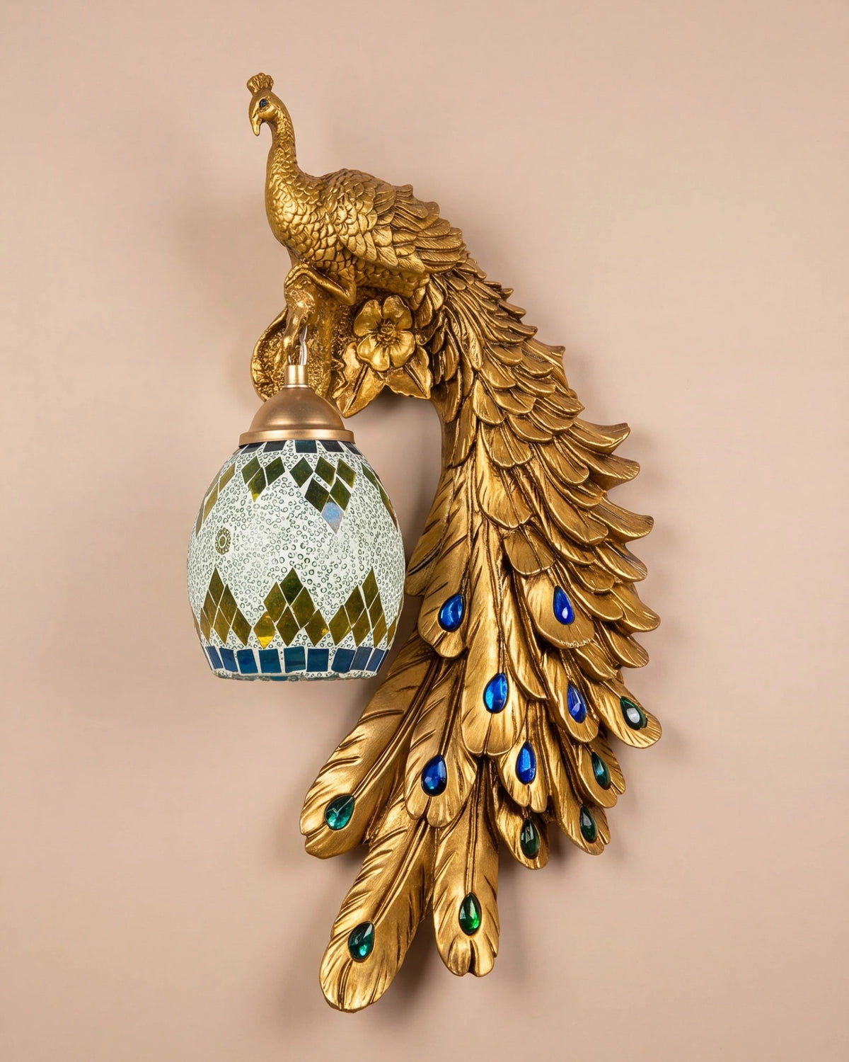 Royal Peacock Wall Light