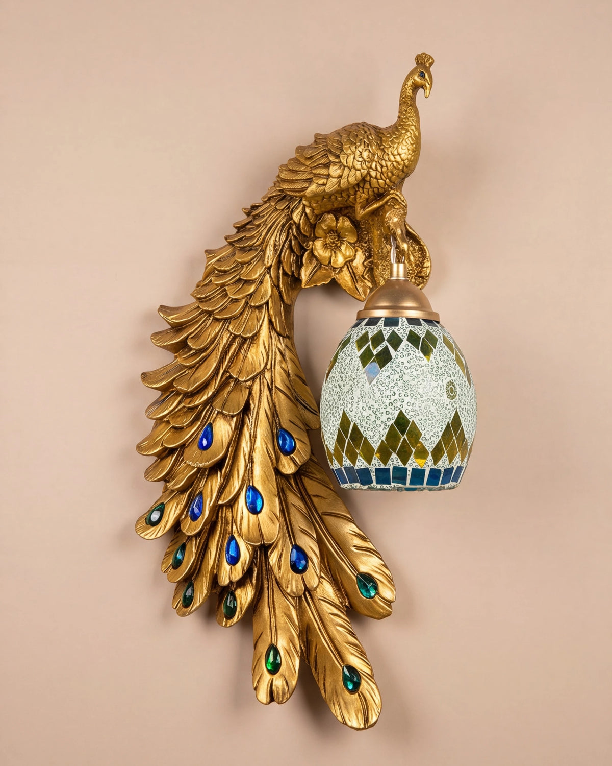 Royal Peacock Wall Light