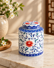 Crimson Peony Kitchen Canister