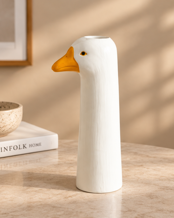 The Whimsical Goose Sculptural Vase