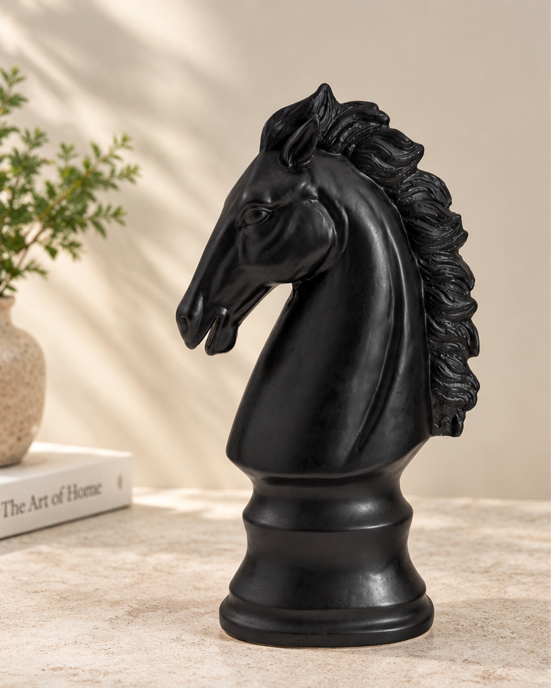 Equestrian Chess Head Decorative Knight Figurine