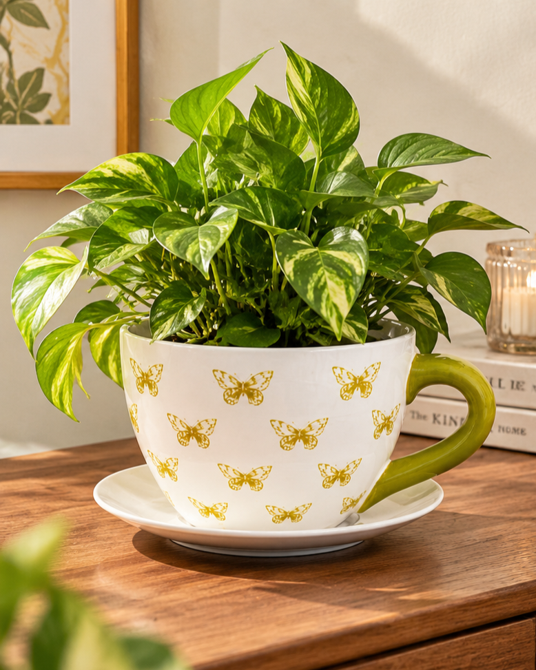 Butterfly Cup & Saucer Planter