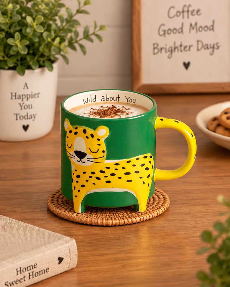 Wild About You Leopard Ceramic Mug