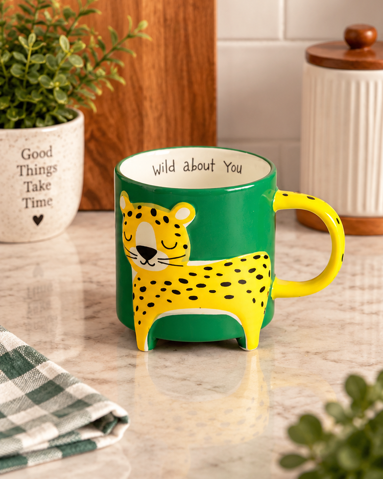 Wild About You Leopard Ceramic Mug