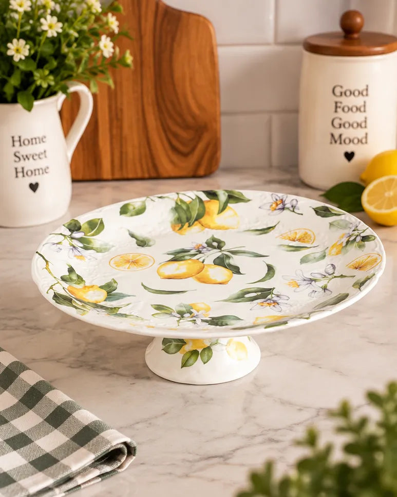 Citrus Lemon Heritage Cake Stand - Large