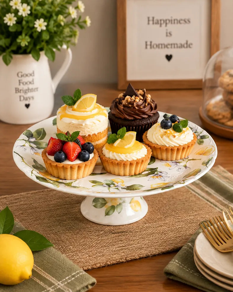 Citrus Lemon Heritage Cake Stand - Large