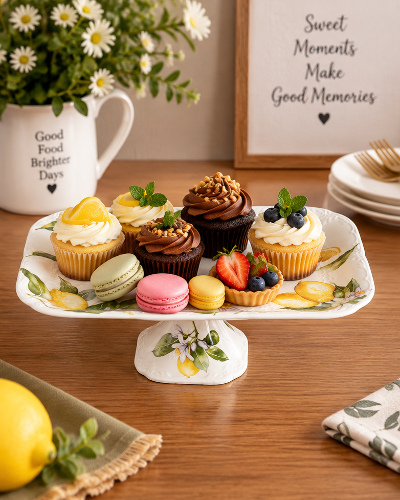 Citrus Lemon Heritage Cake Stand