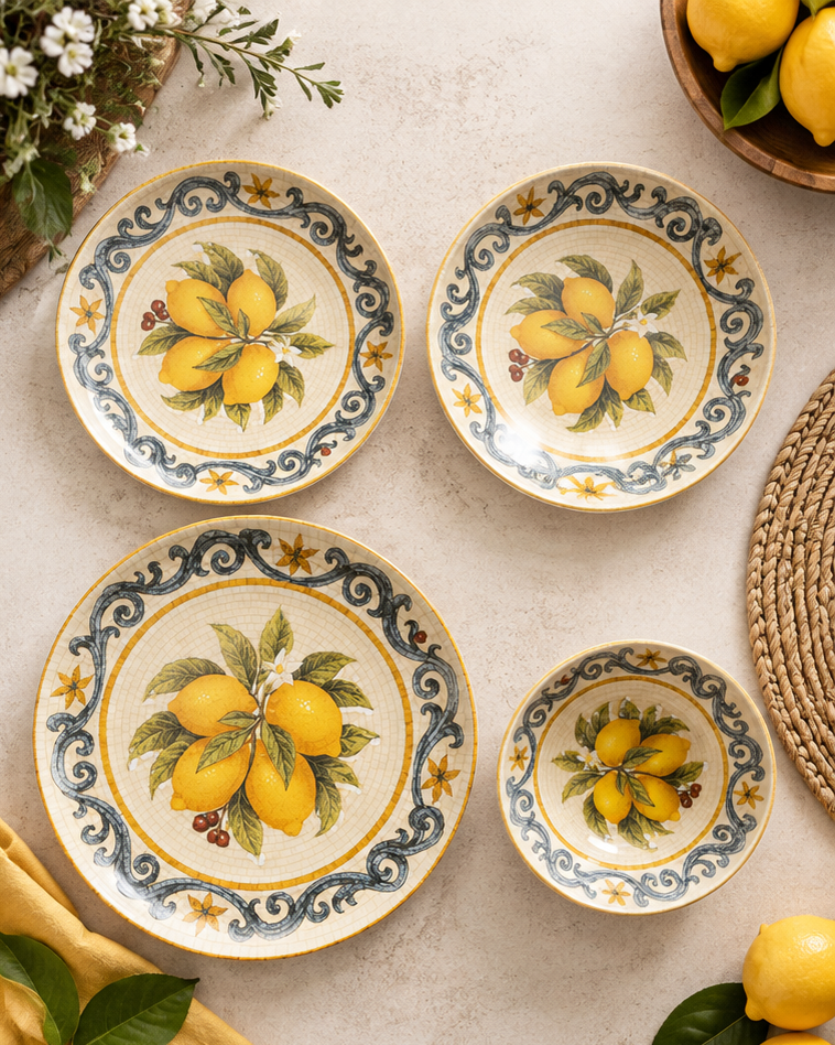 Citrus Lemon Heritage - 24 Pieces Dinner Set