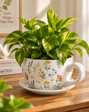 Meadow Bloom Cup & Saucer Planter