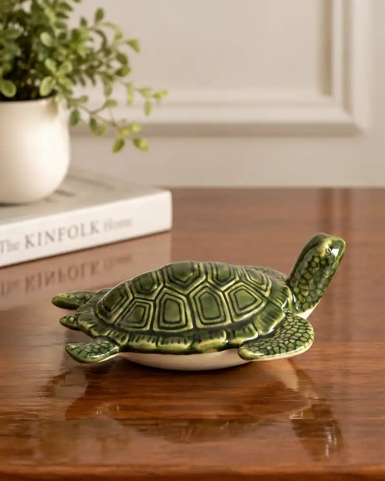 Decorative Turtle Figurine - Green