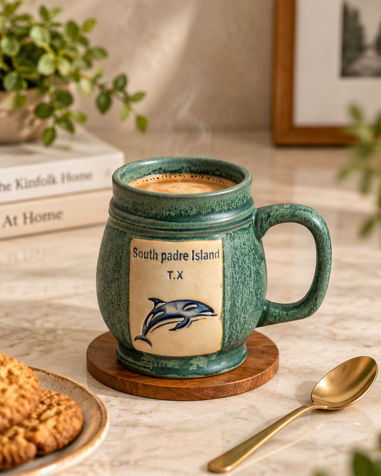 South Padre Island Coastal Dolphin Ceramic Mug