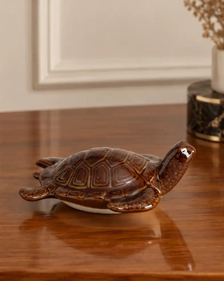 Decorative Turtle Figurine - Brown