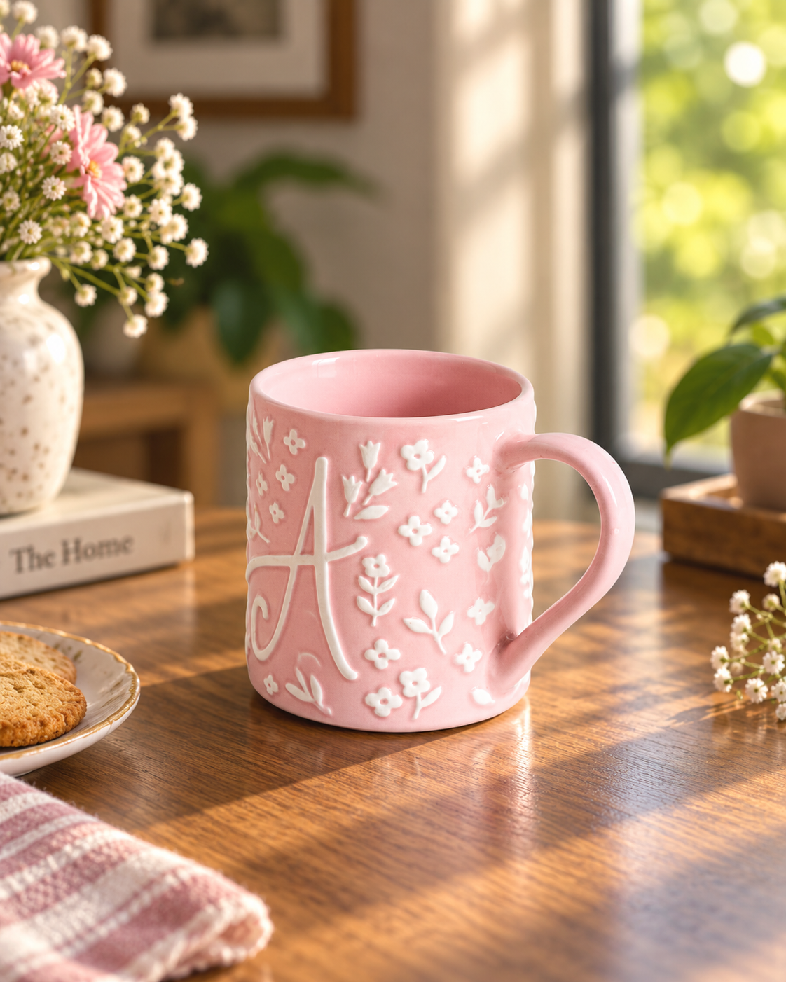 Whispering Petals Monogram Mug