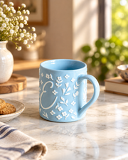 Celestial Bloom Monogram Mug
